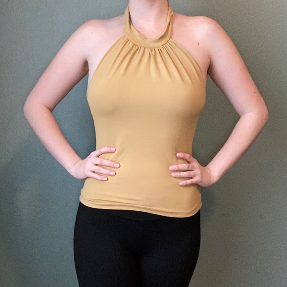 Mustard Yellow Halter Top - Picture 1 of 3